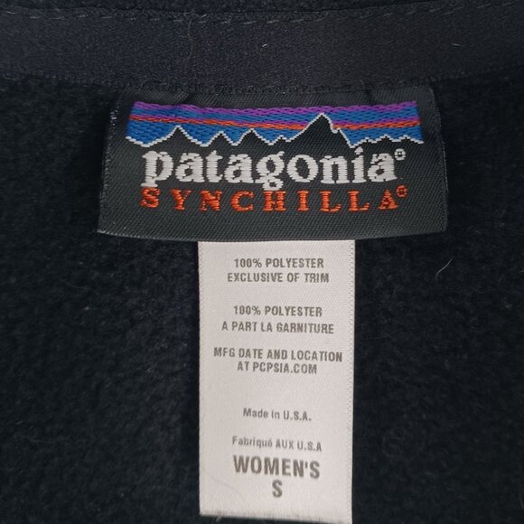 Patagonia Synchilla Black Fleece Vest Small - Picture 5 of 9